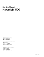 Nakamichi DT-500-Service-Manual